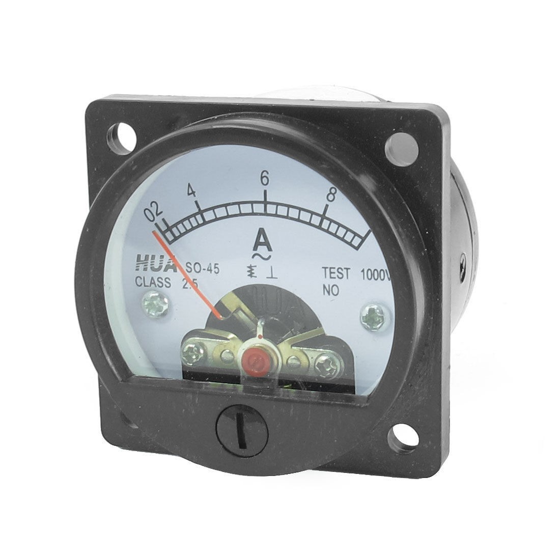 AC 0-10A Zero Setting Dial Panel Square Analog Ampere Meter Amperemeter