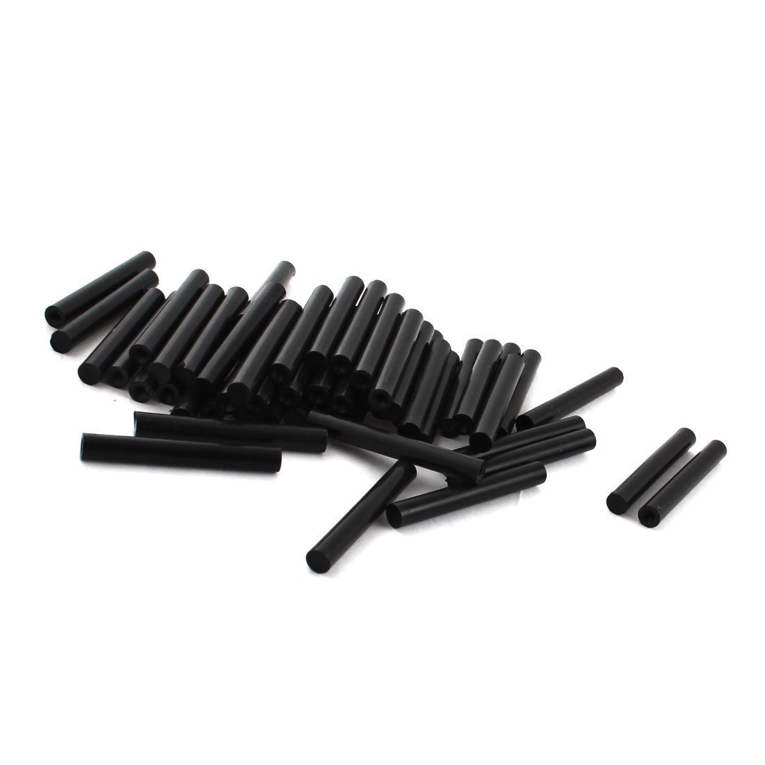 50Pcs 6x45mm PCB Test Flat End Fixture Parts Plate POM Stand Fixed Rod Black