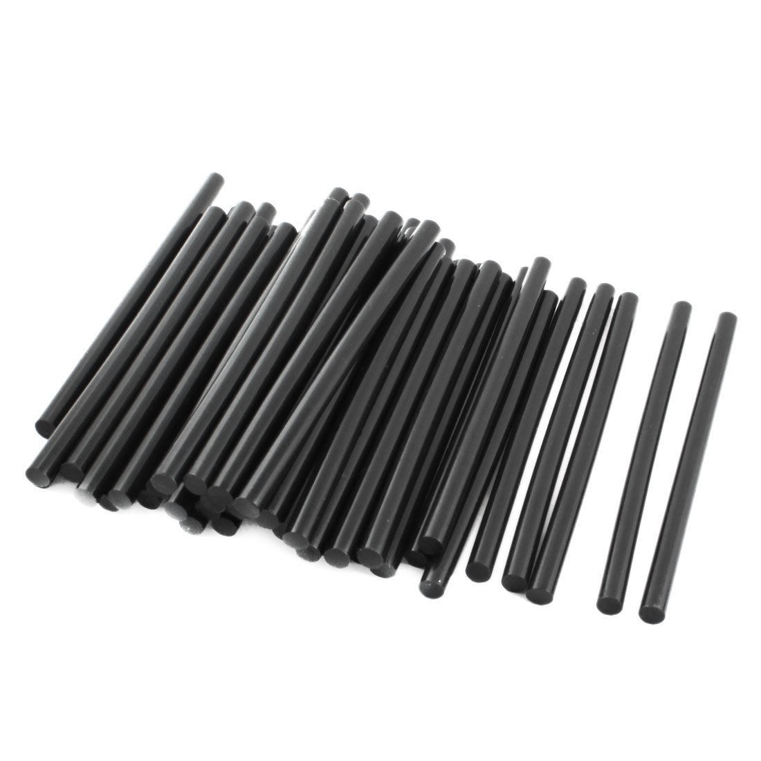 50 Pcs Black Hot Melt Glue Gun Adhesive Sticks 11mm x 190mm for Crafting Models
