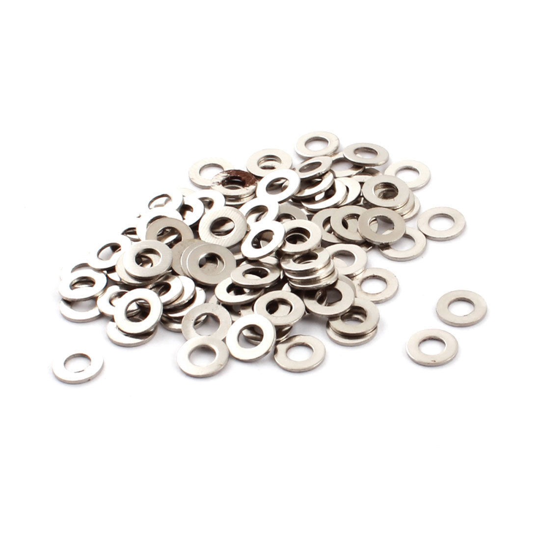 Replacement 4mm x 8mm x 0.7mm Metal Flat Washer Fasteners 100 PCS