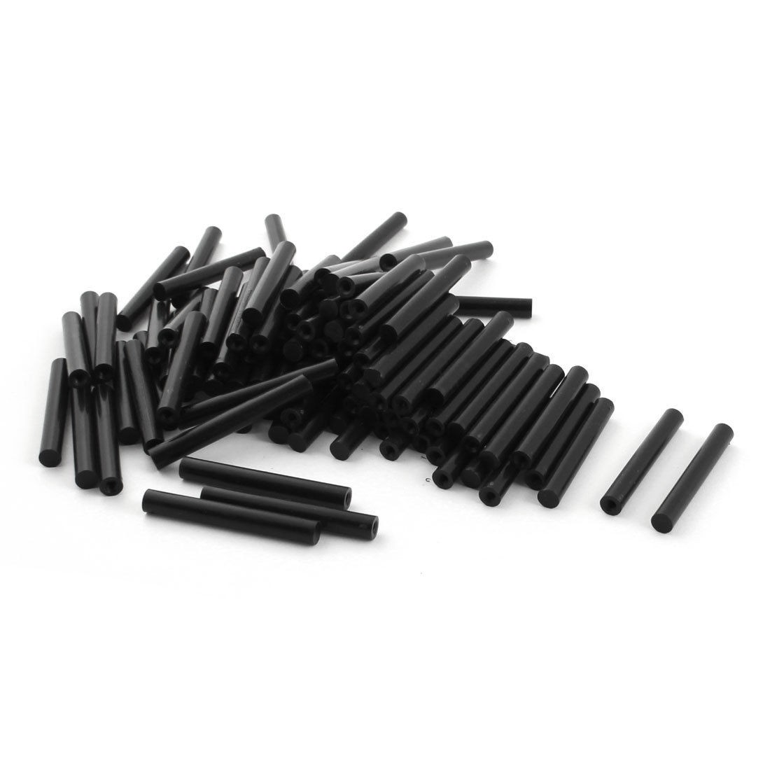 100Pcs 6x45mm PCB Test Flat End Fixture Parts Plate POM Stand Fixed Rod Black