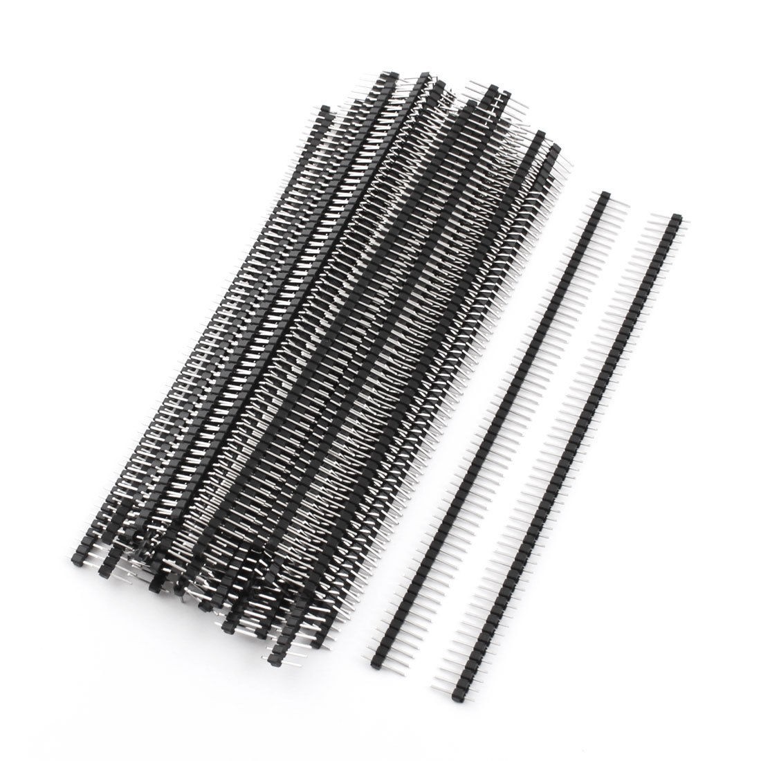 50 Pcs 2.54mm Pitch 1x60 60-Pin Male Straight Pin Header Strip 12mm