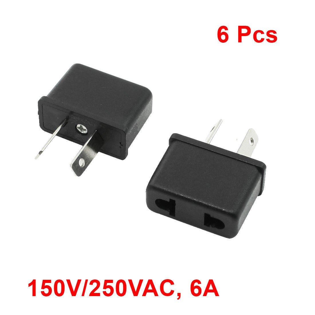 AU Plug to EU US Socket Travel Adapter Convertor AC 125V/250V 6A 6 Pcs