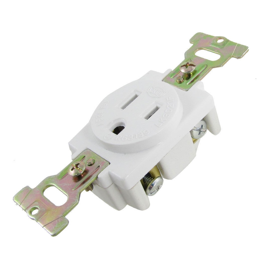 White LK3021F Nema 5-15 AC 125V 15A Grounding Socket