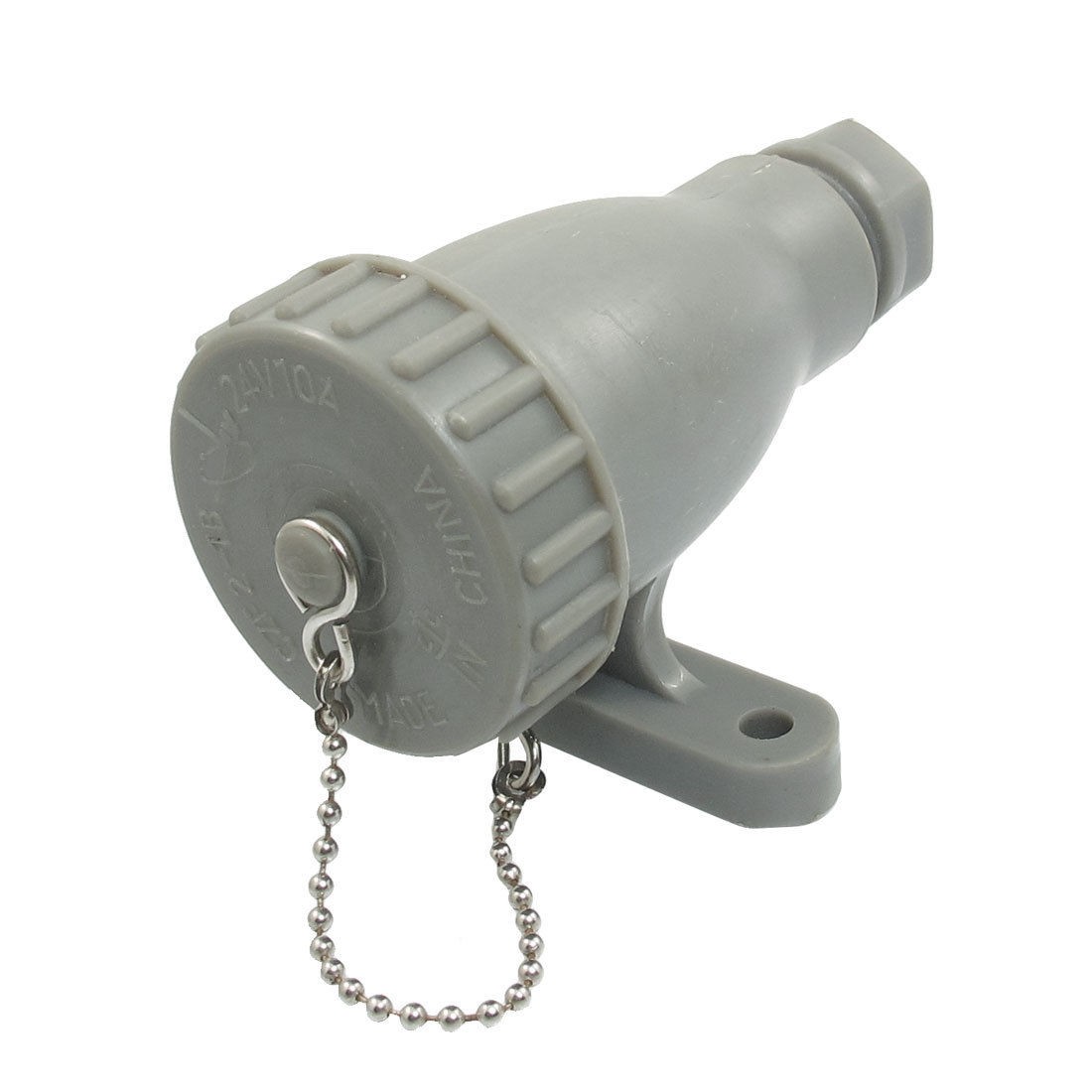 CZF2-1B DC 24V 10A 2P Gray Waterproof Marine Socket Connector w Cover