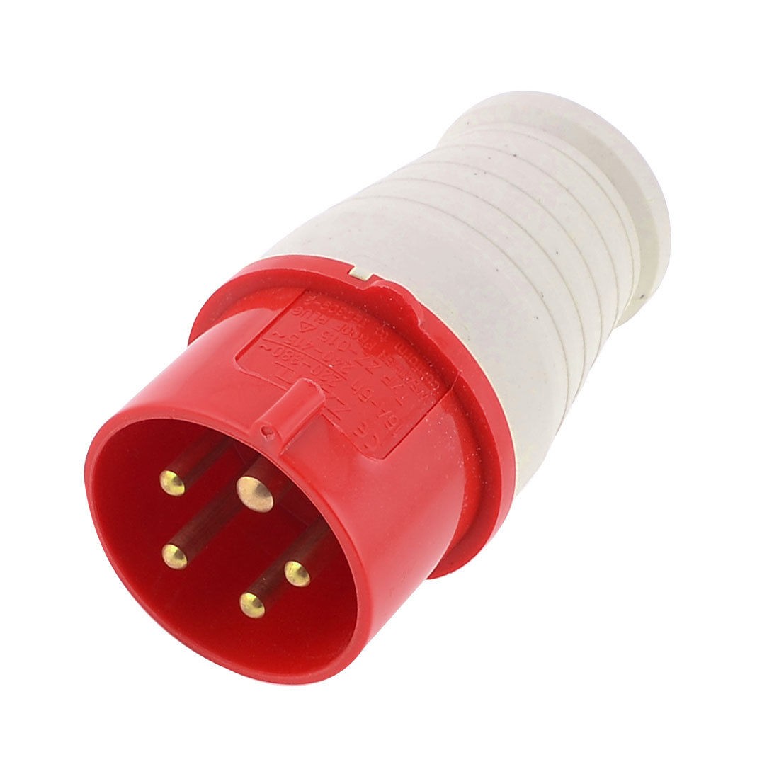 IEC309-2 AC 240-415V 16A 3P+N+E Industrial Plug White Red ZZ-015