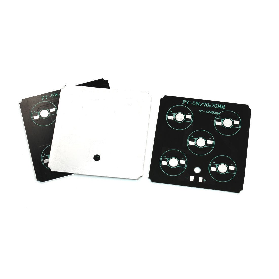 3 PCS 70mm x 70mm Aluminum PCB Circuit Board for 1W/3W 5LED Light in Series