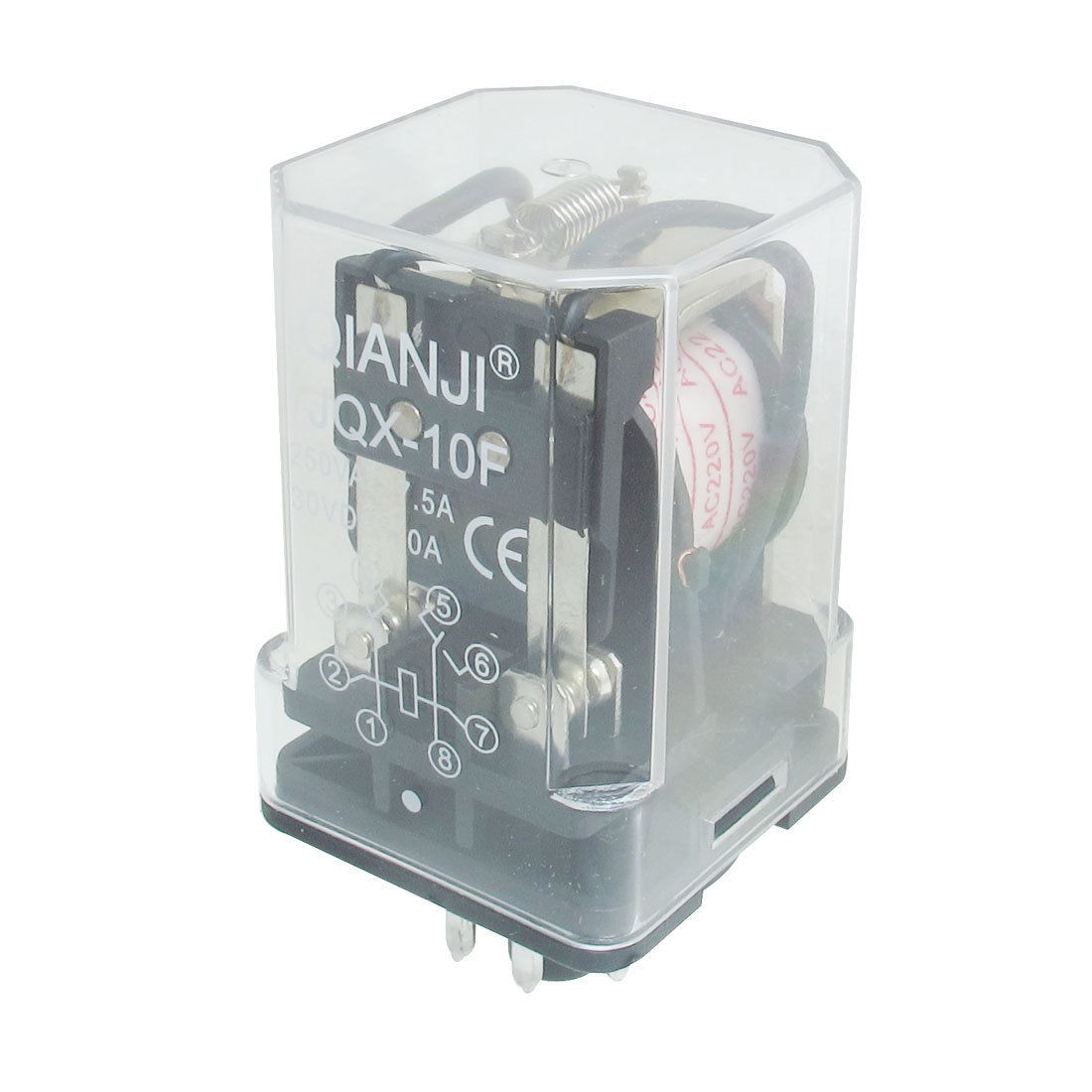 JQX-10F-2Z AC 220V Coil General Purpose Relay 8 Pin 3PDT 7.5A 250V AC 10A 30V DC
