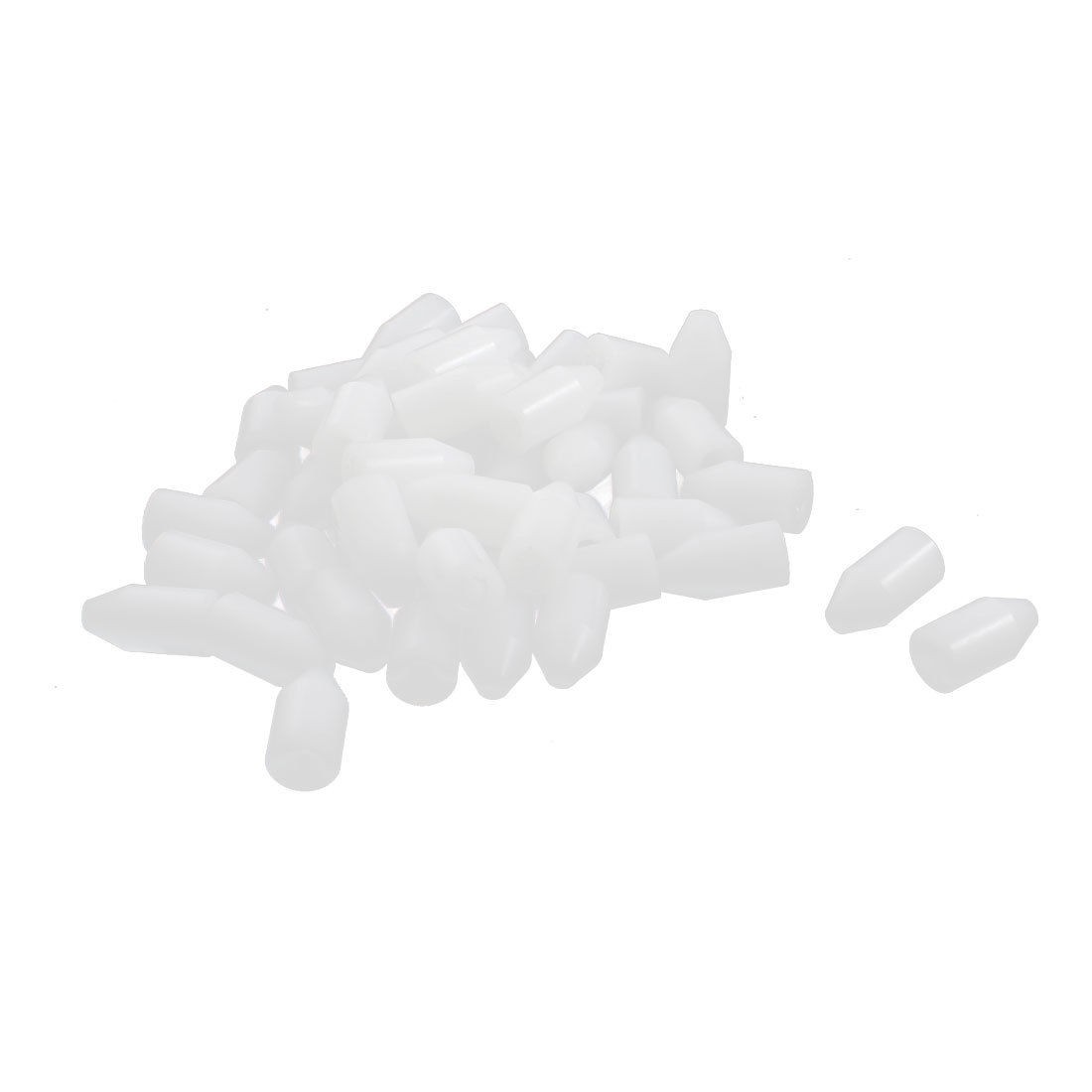 50Pcs 6x12mm Tapered Tip PCB Test Fixture Parts Plate POM Stand Holder White