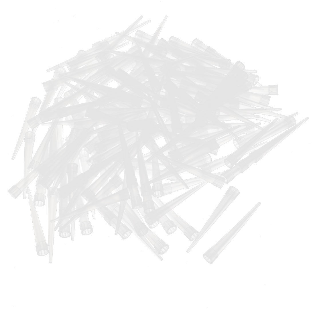 1000 Pcs Clear White Plastic Pipet Tips for Pipettor Pipette 250ul