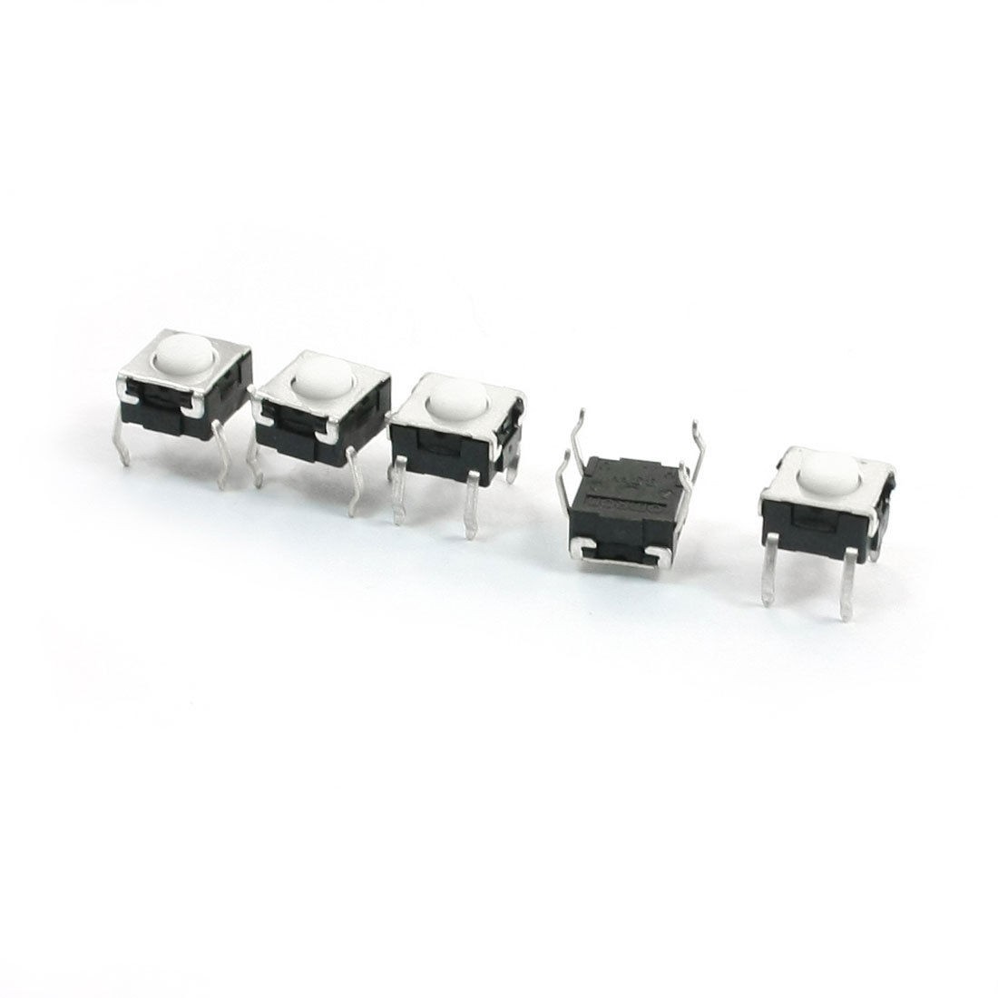 5 Pcs 6 x 6 x 4mm Momentary 4Pin DIP Micro PCB Round Button Tact Switch