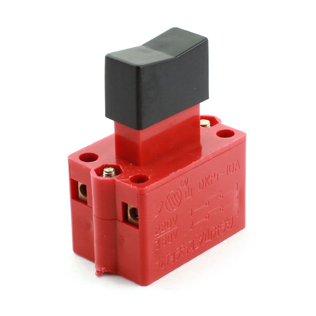 AC 220V 380V 10A DPST 2NC Momentary Switch Red for Electric Drill Tool