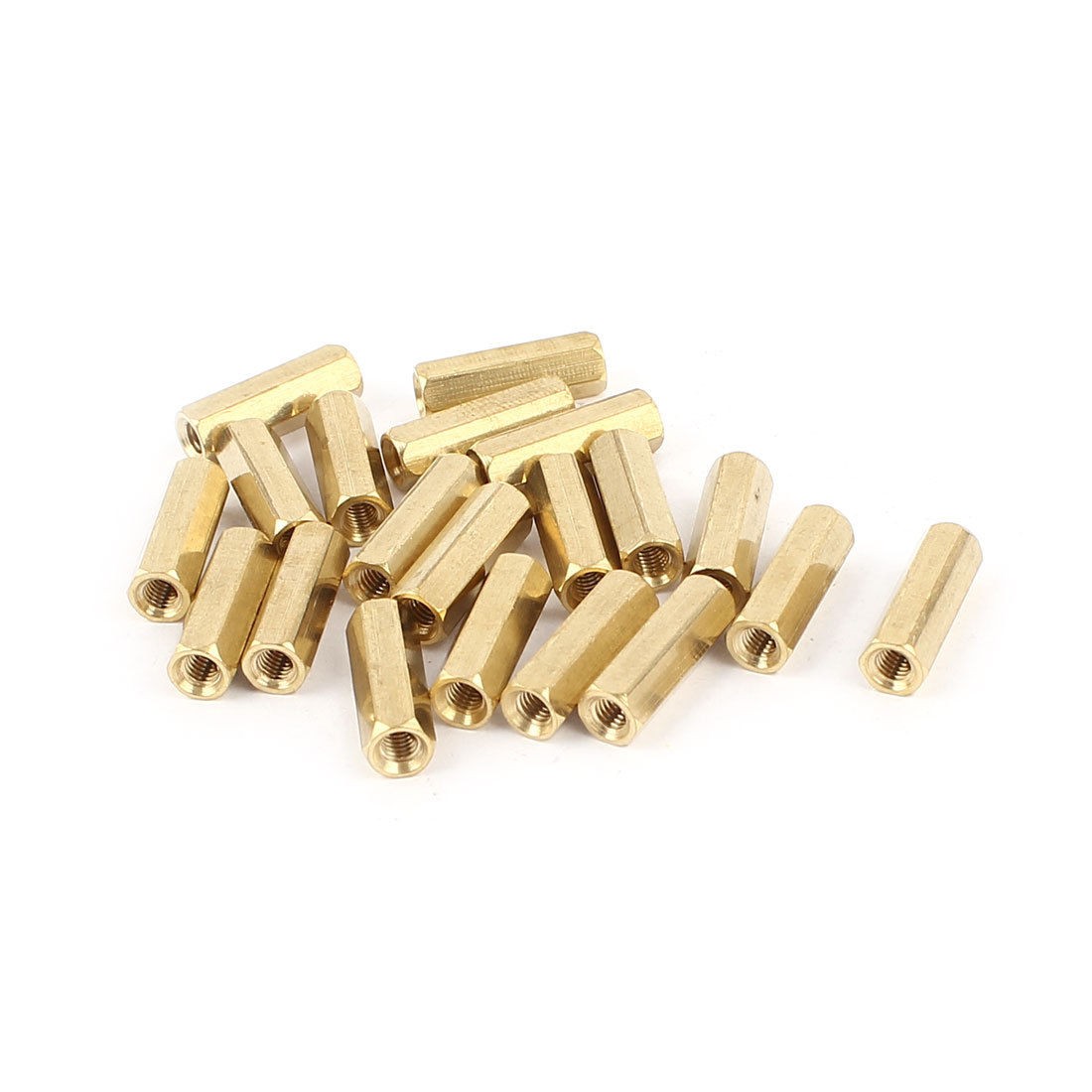 20 Pieces M3 Female Thread Brass Pillar Standoff Spacer 15mm 0.6"