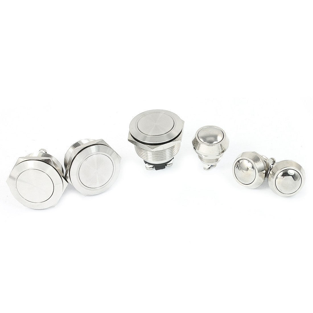 6 in 1 Set 12mm 22mm Threaded SPST Momentary Push Button Switch 24V 3A