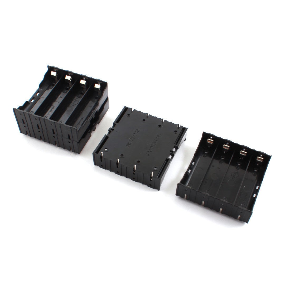 4Pcs 8-Pin Plug in Type Battery Holder Socket Case Box for 4 x 3.7V 18650