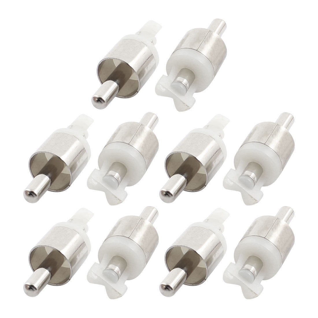 10Pcs Spare Parts RCA Male Plug Jack AV Coupler Converter Connector