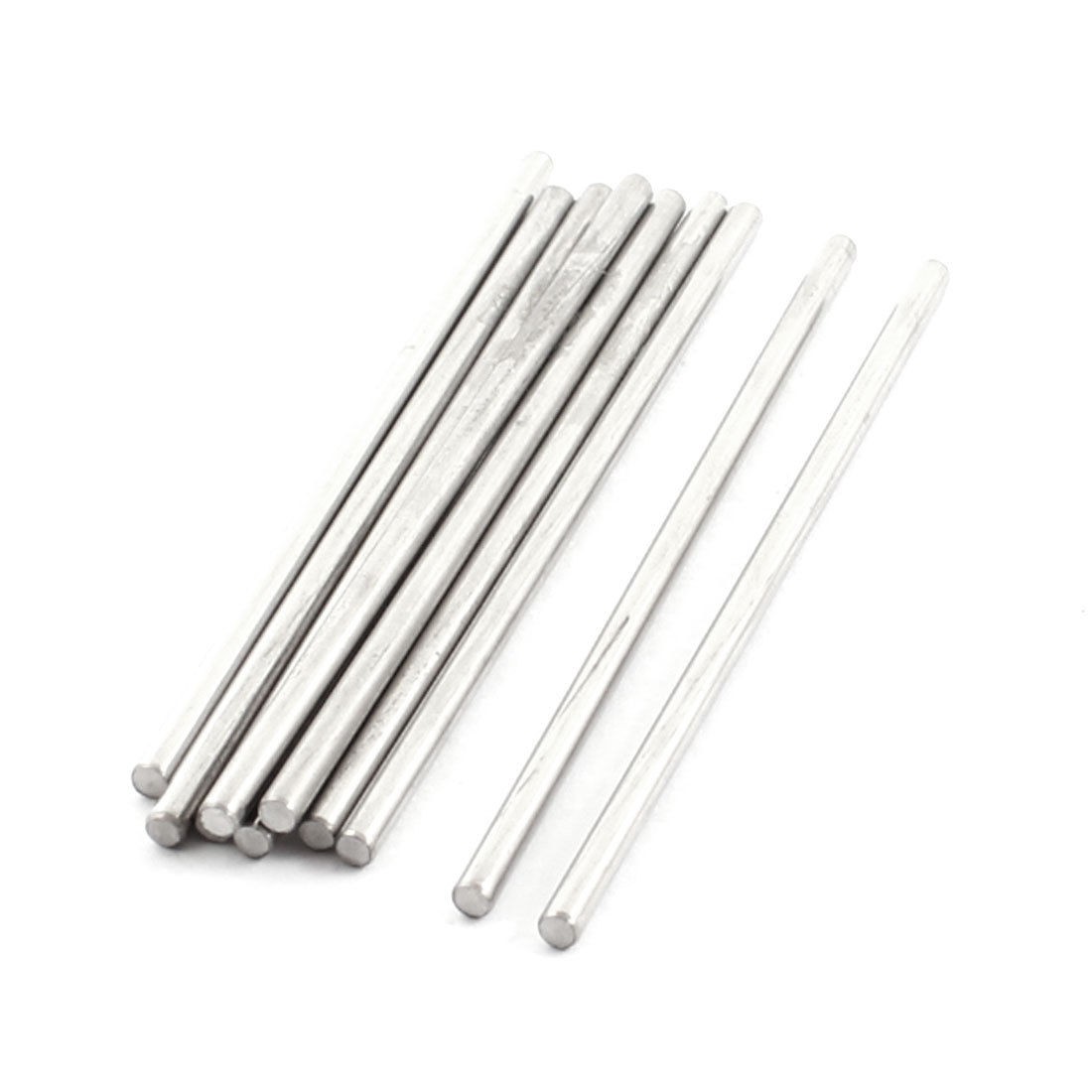 10Pcs Silver Tone Stainless Steel Shaft Axle Rod 70mmx2.5mm for RC Car