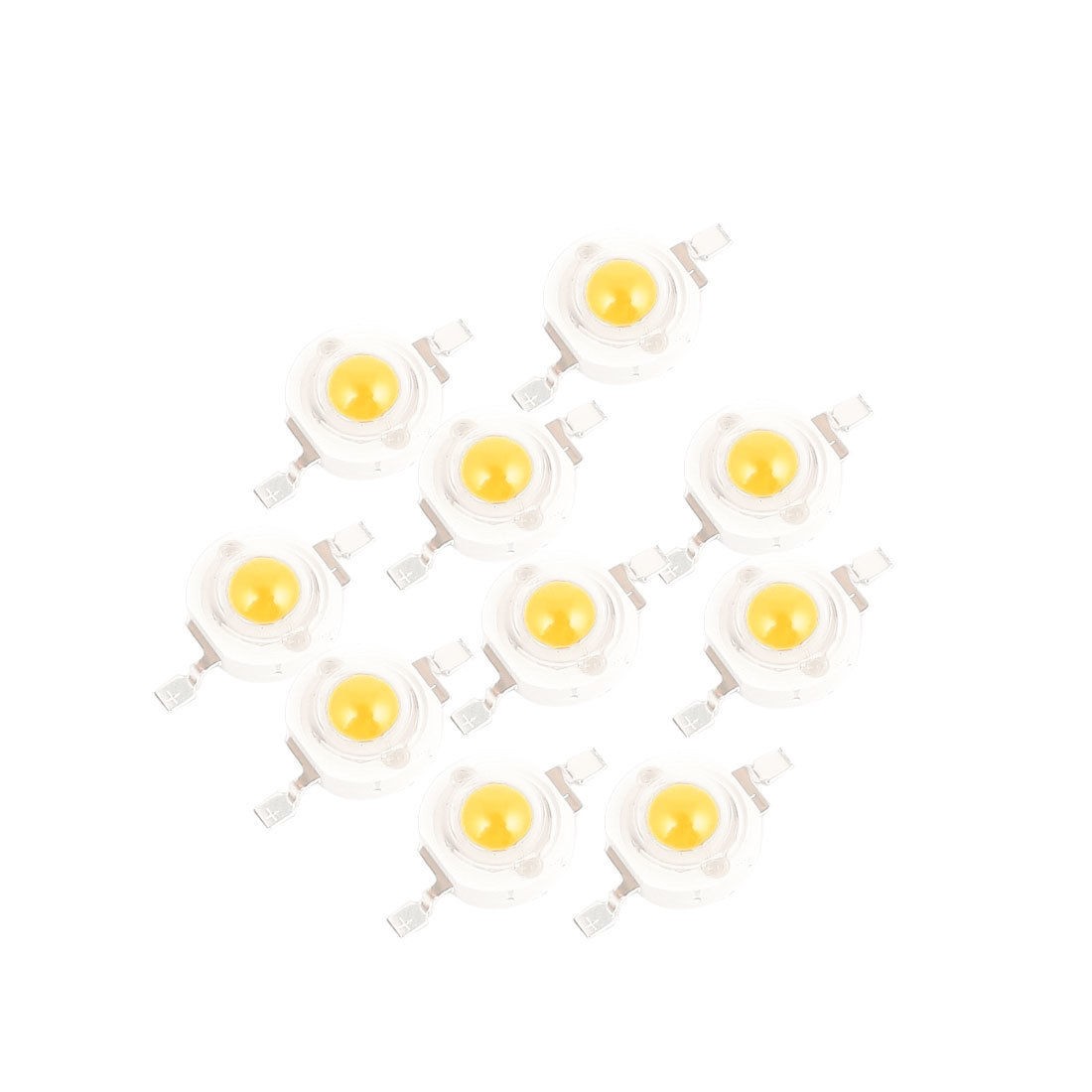 10 Pcs Warm White Light SMD LED Bead Chip Bulb Lamp 3.0-3.6V 350mA 1Watt