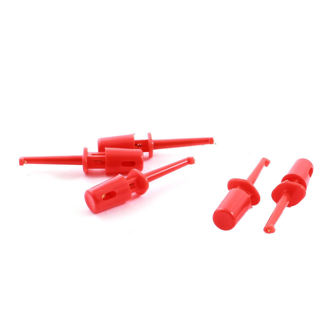 5 Pcs Electronic Testing Hook Clip Grabber Probe Red for Test Work
