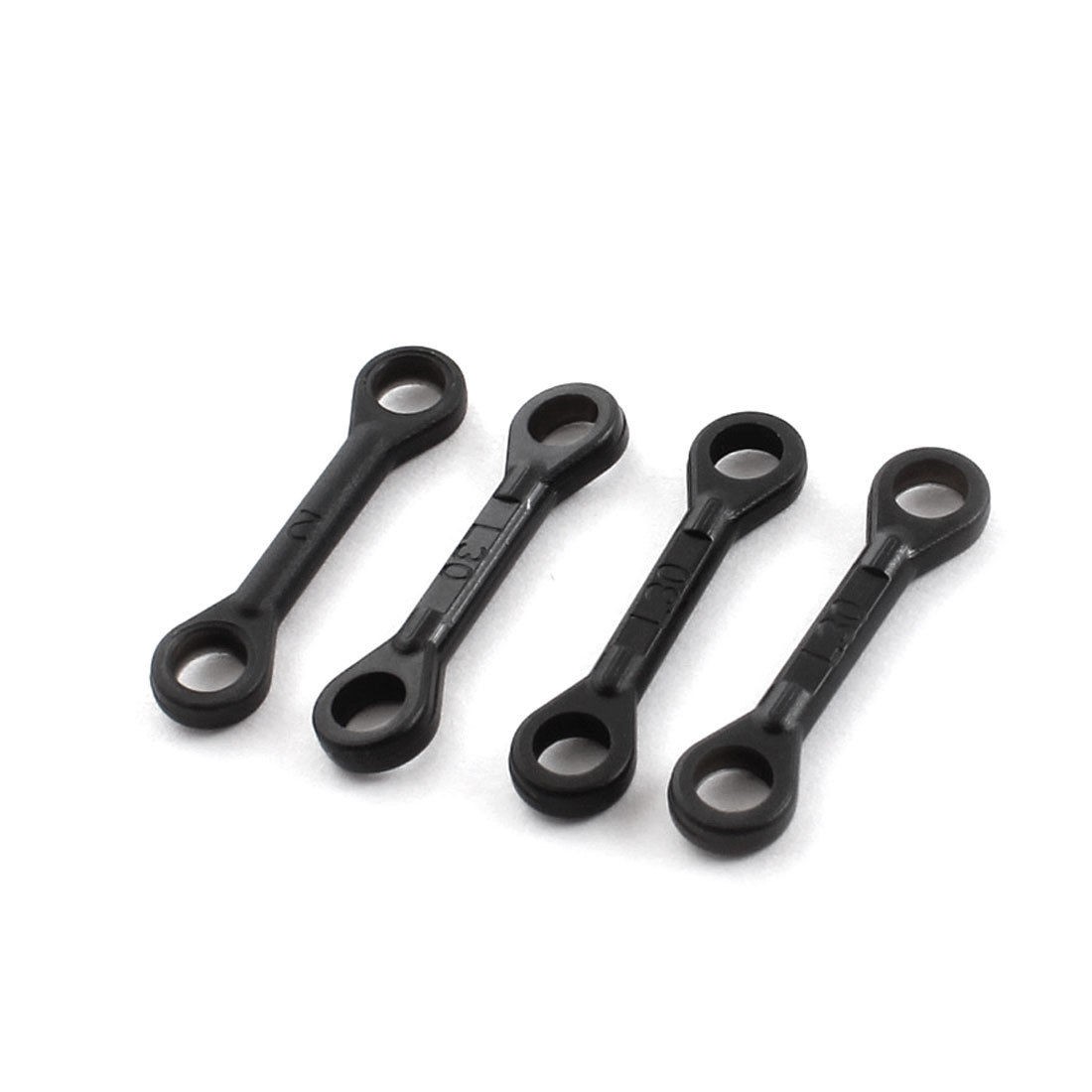 4Pcs Black Plastic Two Ended Linkage Buckles Joint 5x23x30mm for RC Helicopter