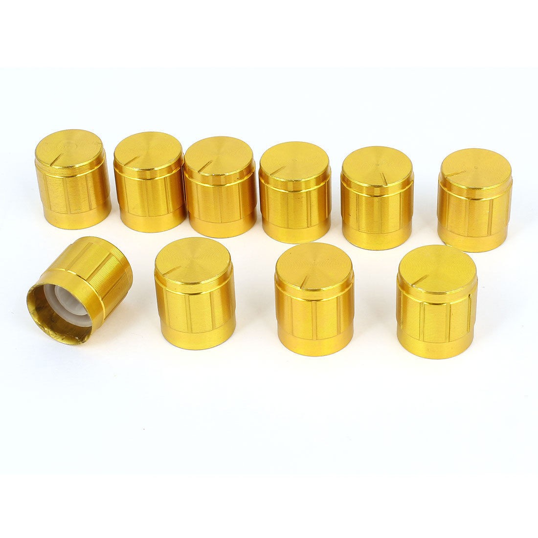 10 x Bulb Light Lamp Dimmer Control Rotary Knob Cap Gold Tone 6mm Dia
