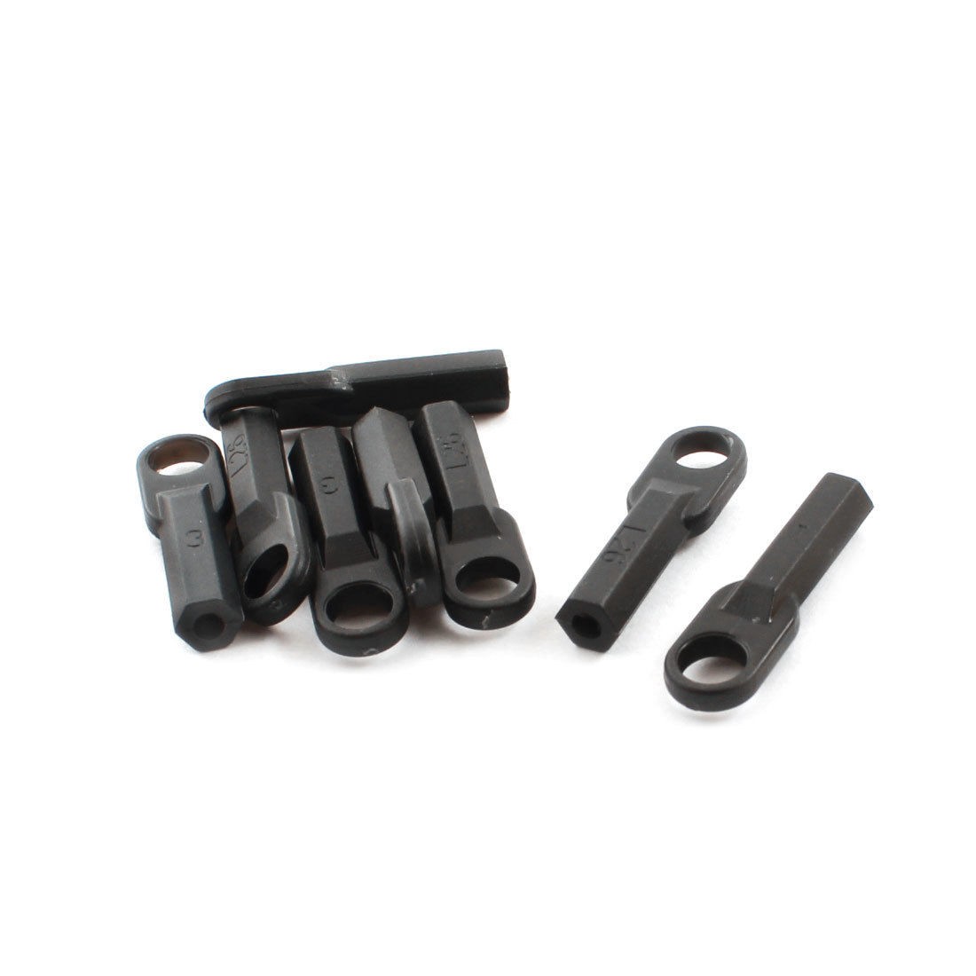 8Pcs RC Model Helicopter Spare Parts Push Rod End Link 2.3x26mm Black