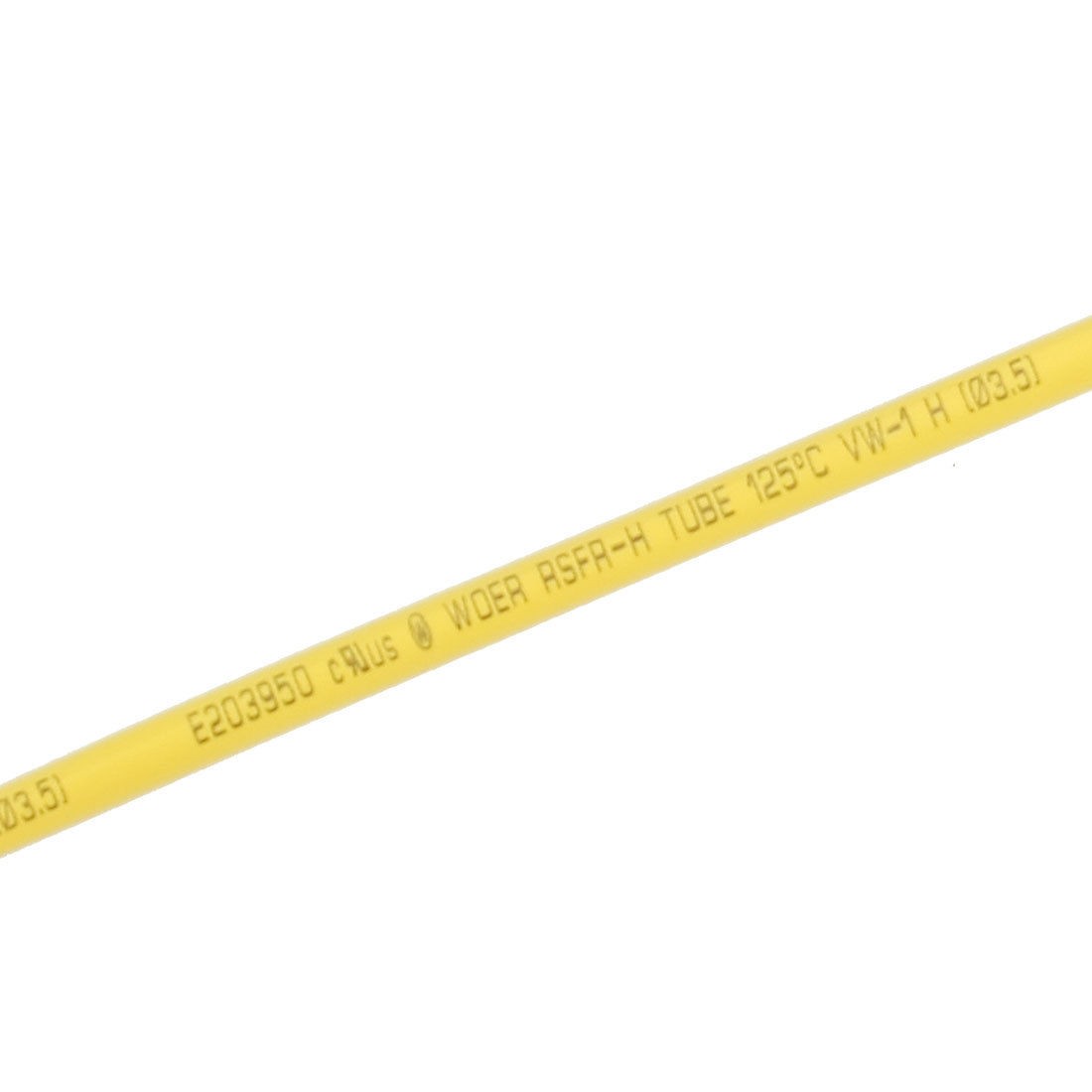 Ratio 2:1 3.5mm Dia Heat Shrinkable Tube Shrinking Tubing Yellow 6M 20Ft