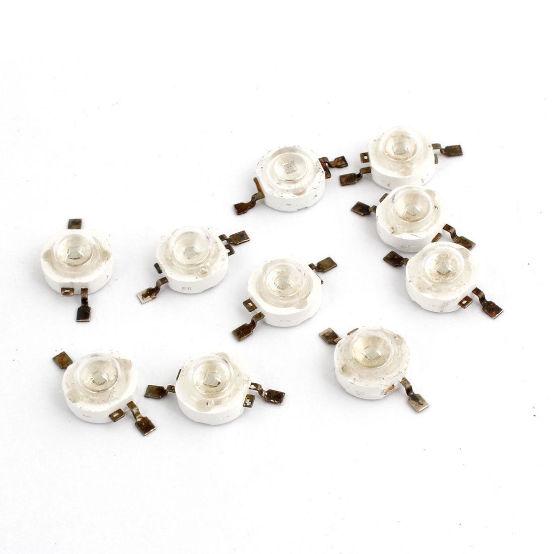 10 Pcs 2 Pin SMD 1W 3.6V Blue Lightcolor LED Light Emitter Bulb