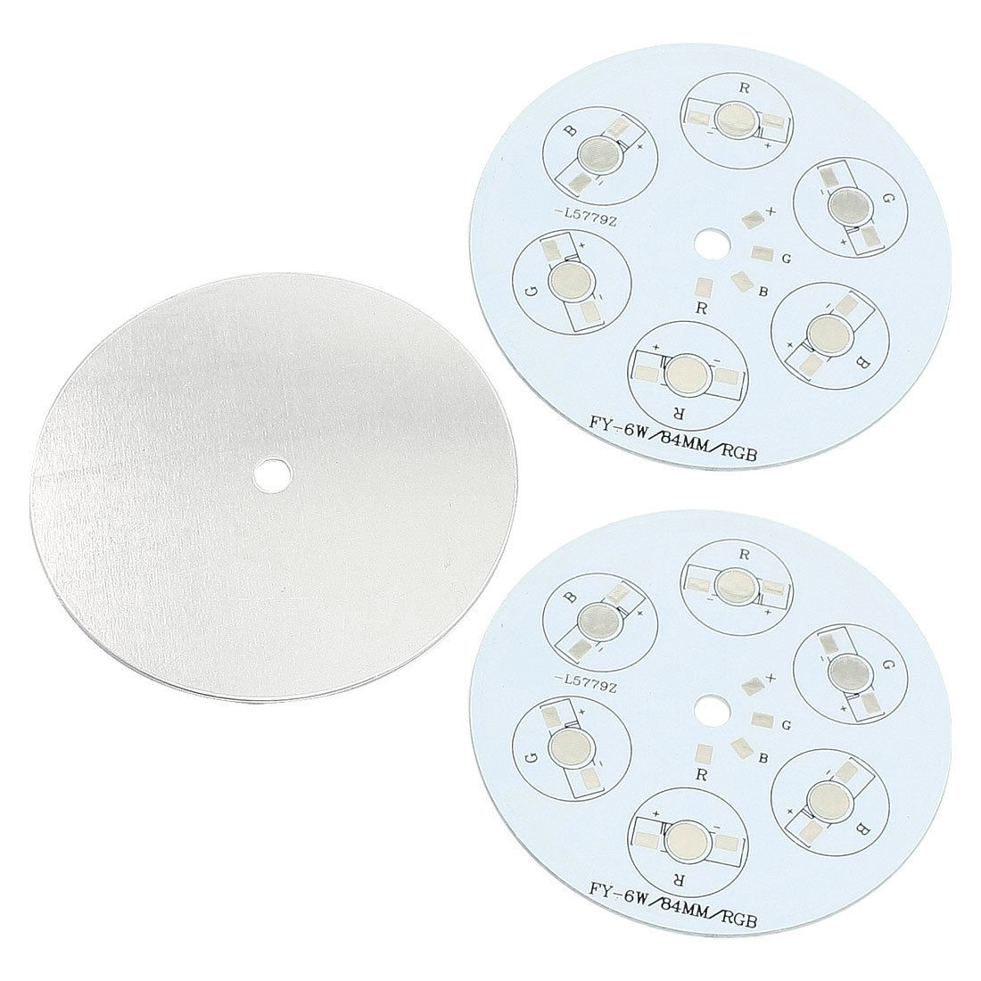 3PCS 84mm Diameter Circle Aluminum PCB Circuit Board for 1W/3W RGB 6LED Light