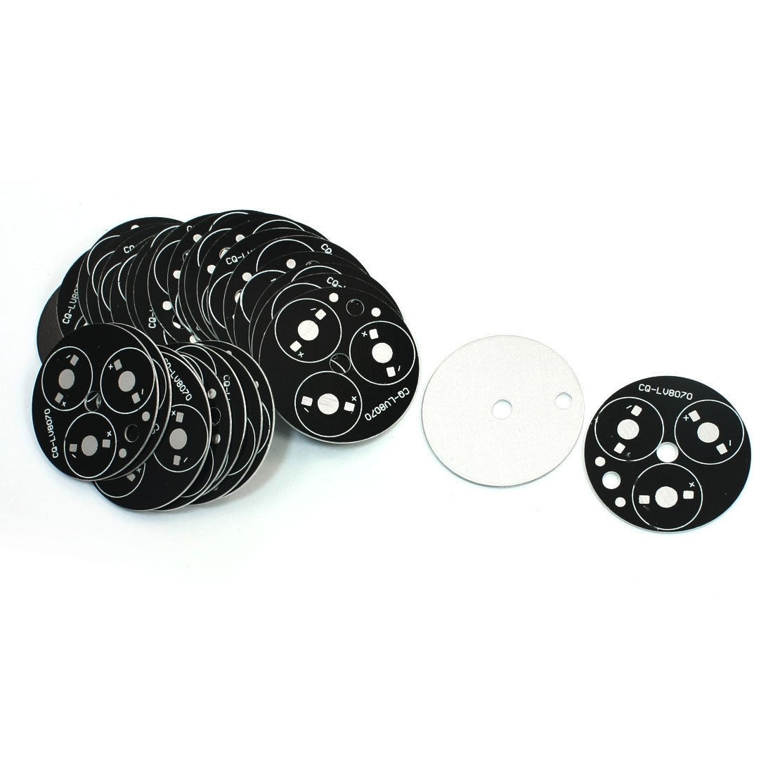 30 PCS 4.9cm Round Aluminum PCB Circuit Board for 1W/3W RGB 3LED Bulb in Series