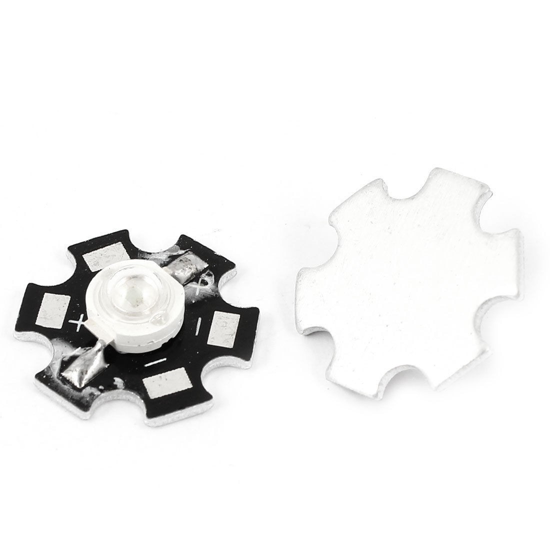 2pcs 1W 515-530nm Green Light LED Lamp Bead Emitter 50-60LM w Star Base