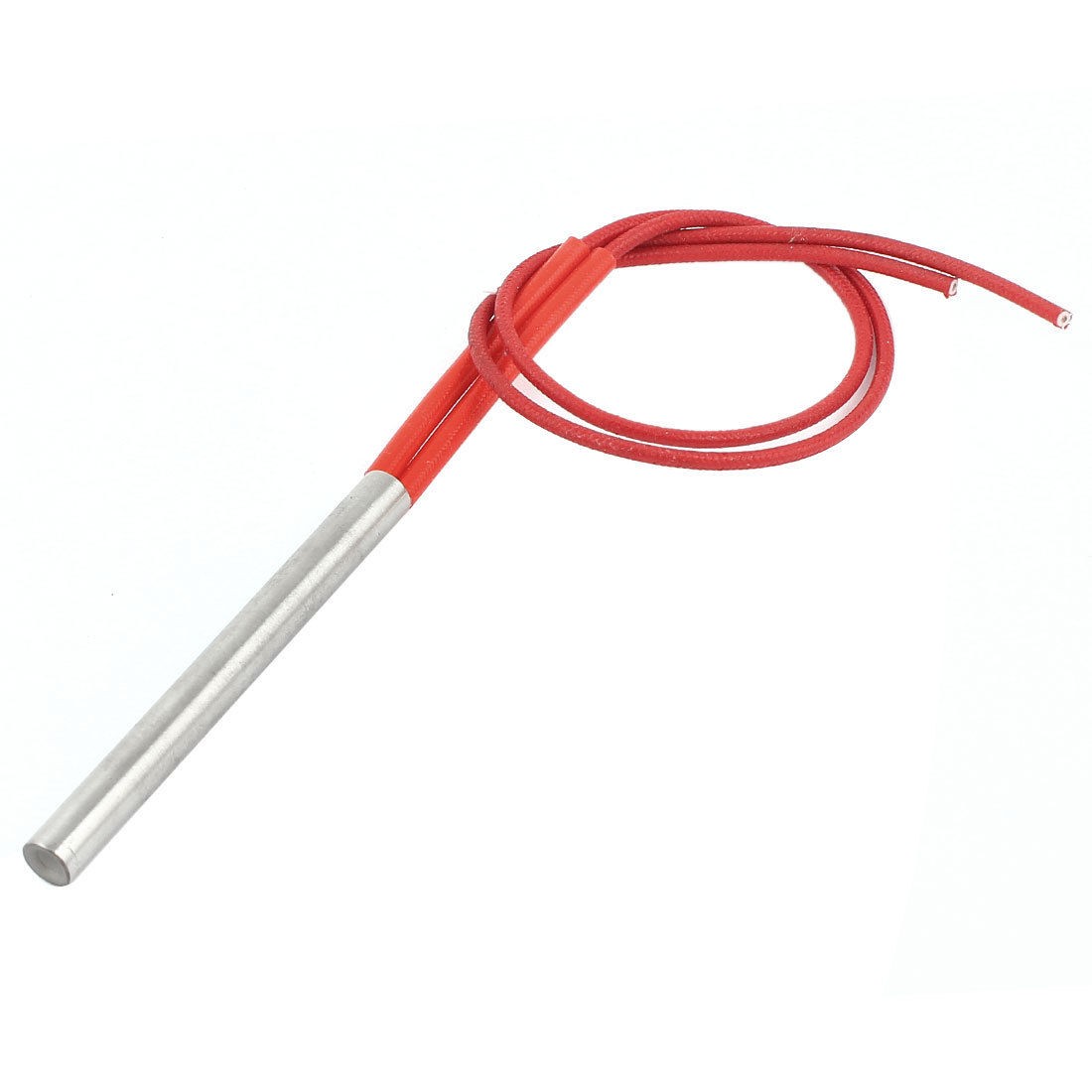 AC 220V 300W 8mm x 80mm Cartridge Heater Silver Tone Red for Mold Heating