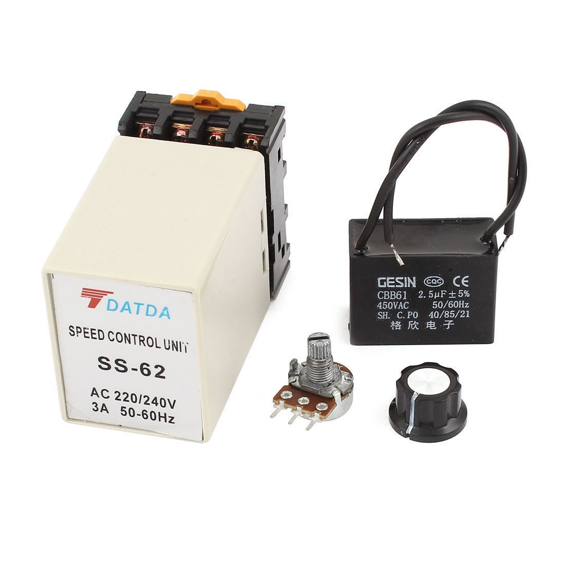 SS-62 Single Phase AC Motor Speed Control Unit Controller 220V/240V 3A 50-60Hz
