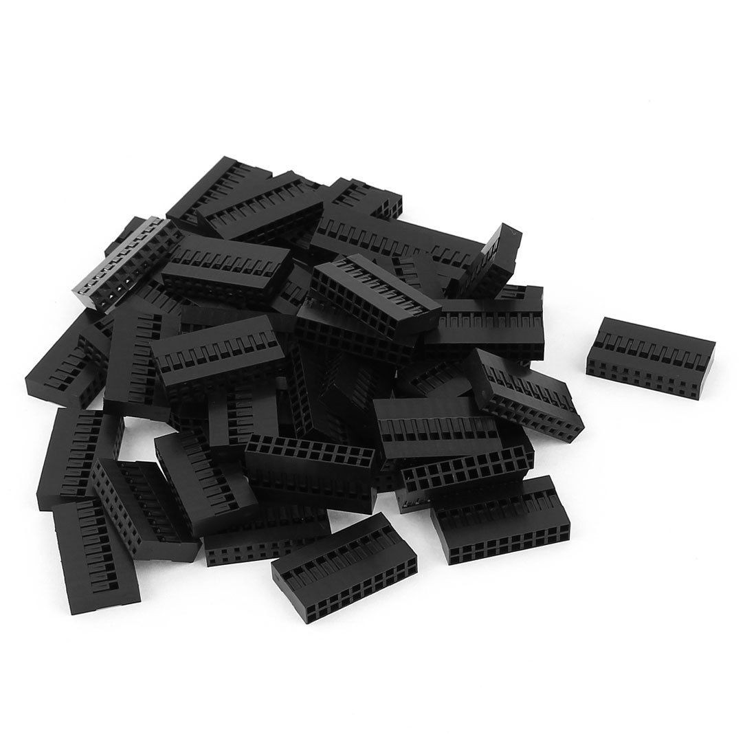 50pcs 2x10P 2.54mm Housing Jumper Wire Female Pin Connectors