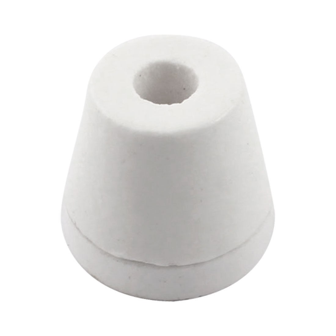 White 9mm Hole Diameter Wire Tapered Ceramic Electrical Insulator AC250V 500C