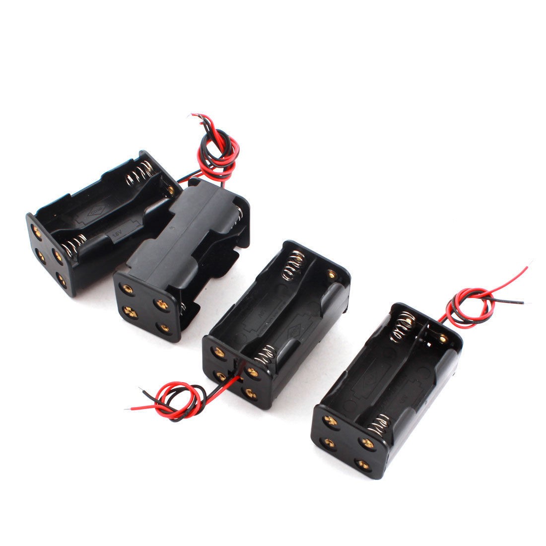 4pcs Cable Connector Battery Case Holder Box for 4 x AA Batteries