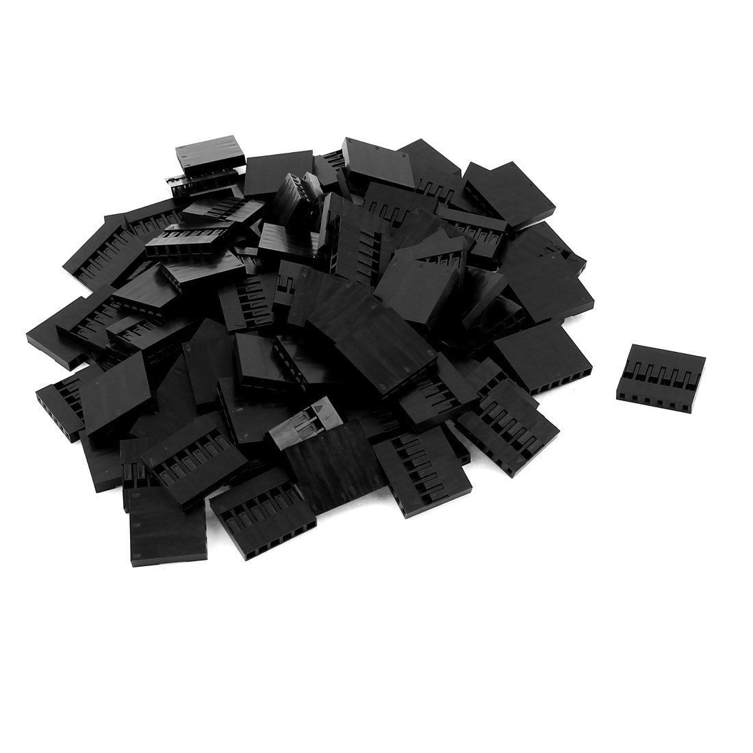 100pcs 6P 2.54mm Black Jumper Wire Female Pin Connectors