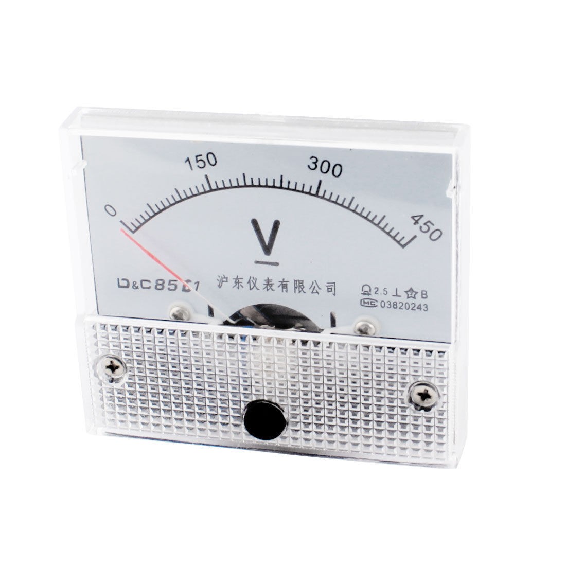 Rectangle DC 0-450V Volt Measure Gauge Analog Panel Voltage Meter 85C1