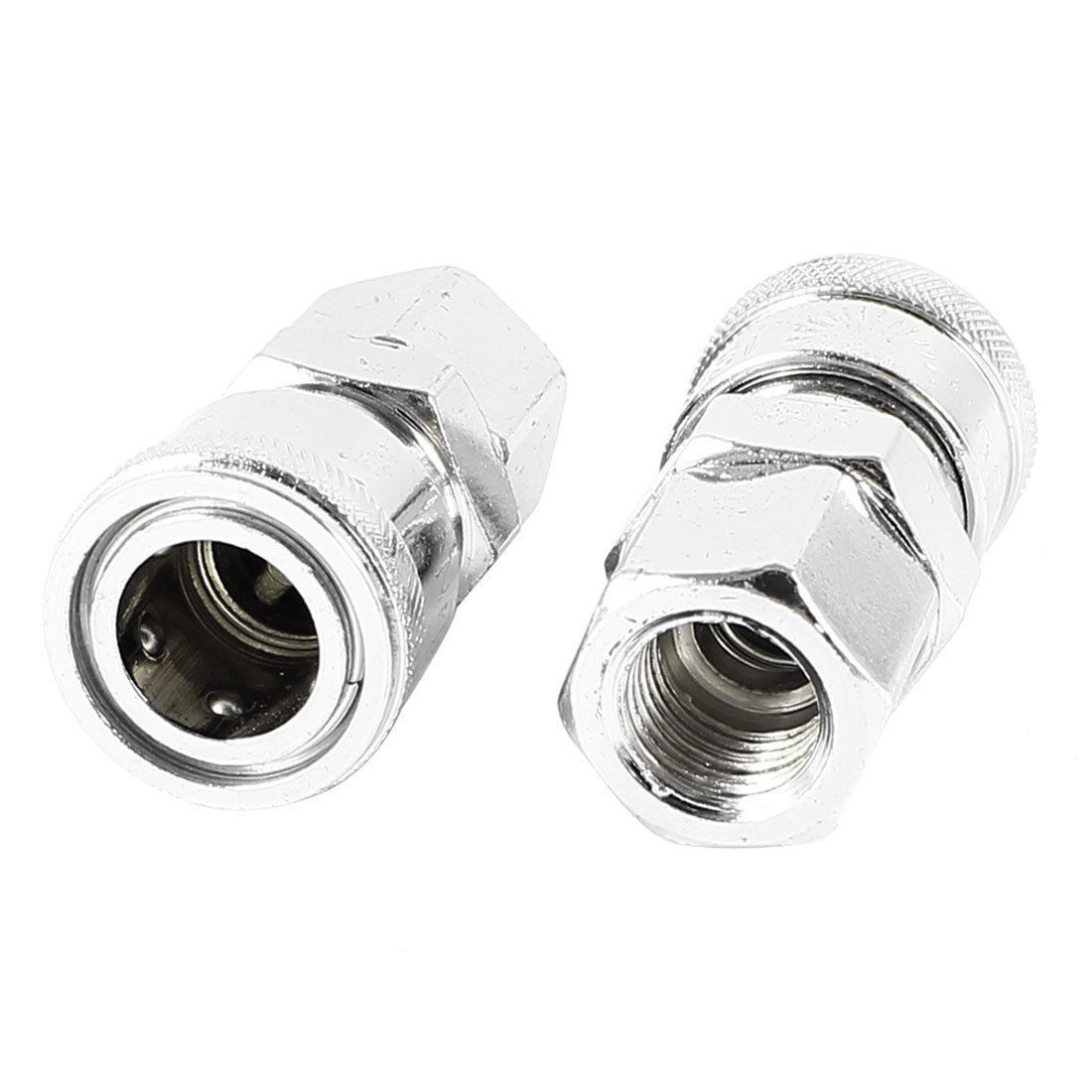 SF20 1/4PT 12mm Female Thread Pneumatic Quick Coupler Connector Fittings 2 Pcs