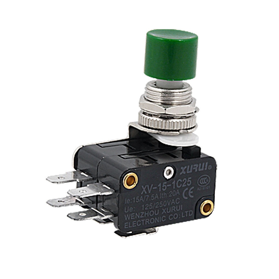 Push Button Actuator 6-Terminals SPDT AC Micro Switch