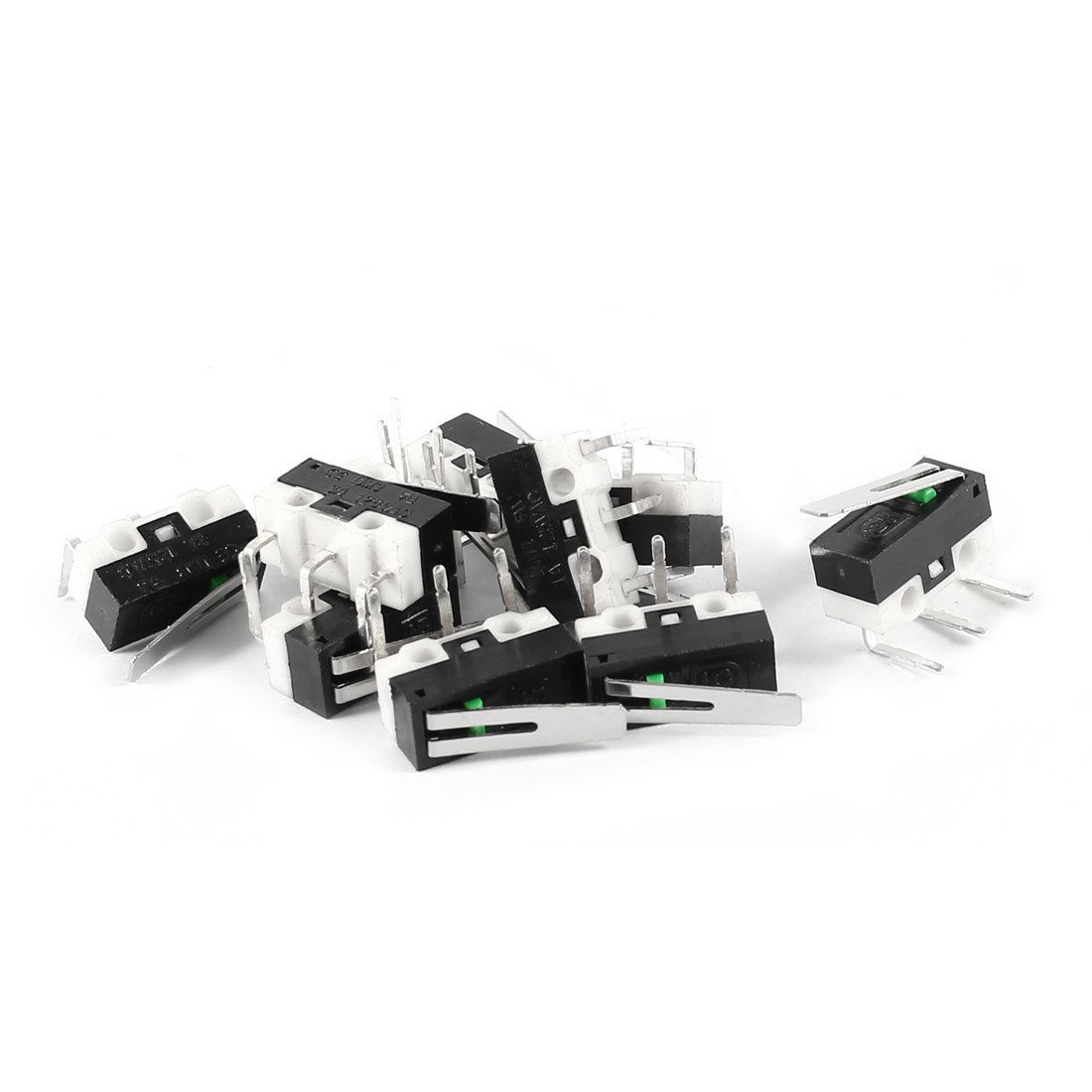 10 Pcs AC 125V 3A SPDT Short Lever Arm Momentary Micro Switch