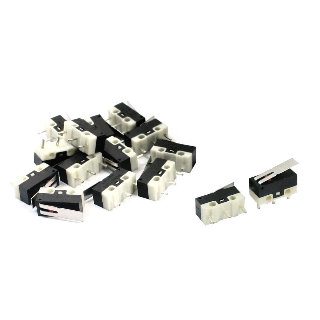 15Pcs AC125V 1A SPDT Straight Lever Momentary Miniature Micro Switch