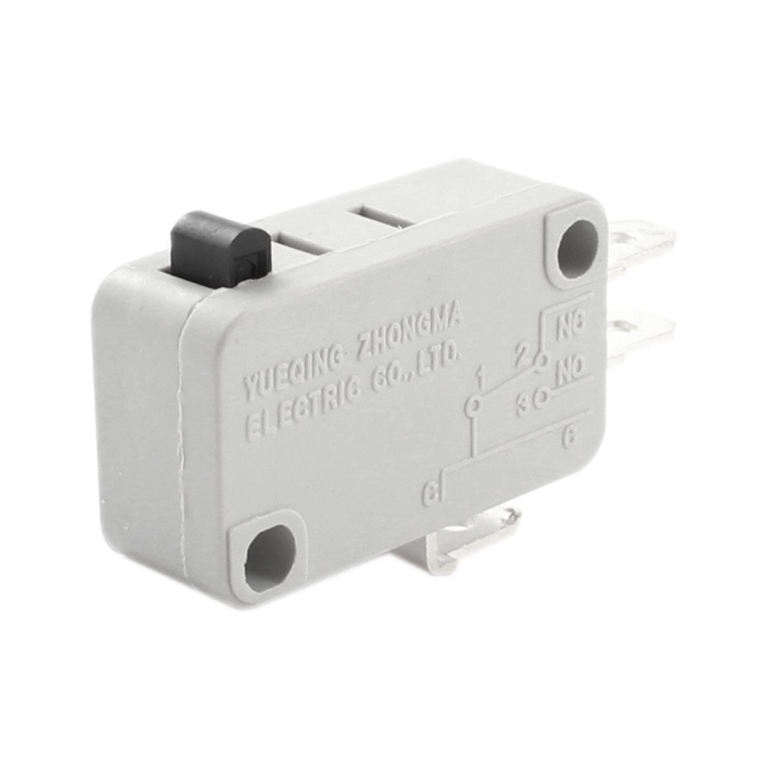 AC250V 15A SPDT 3-Pin Memontary Push Button Actuator Micro Switch White