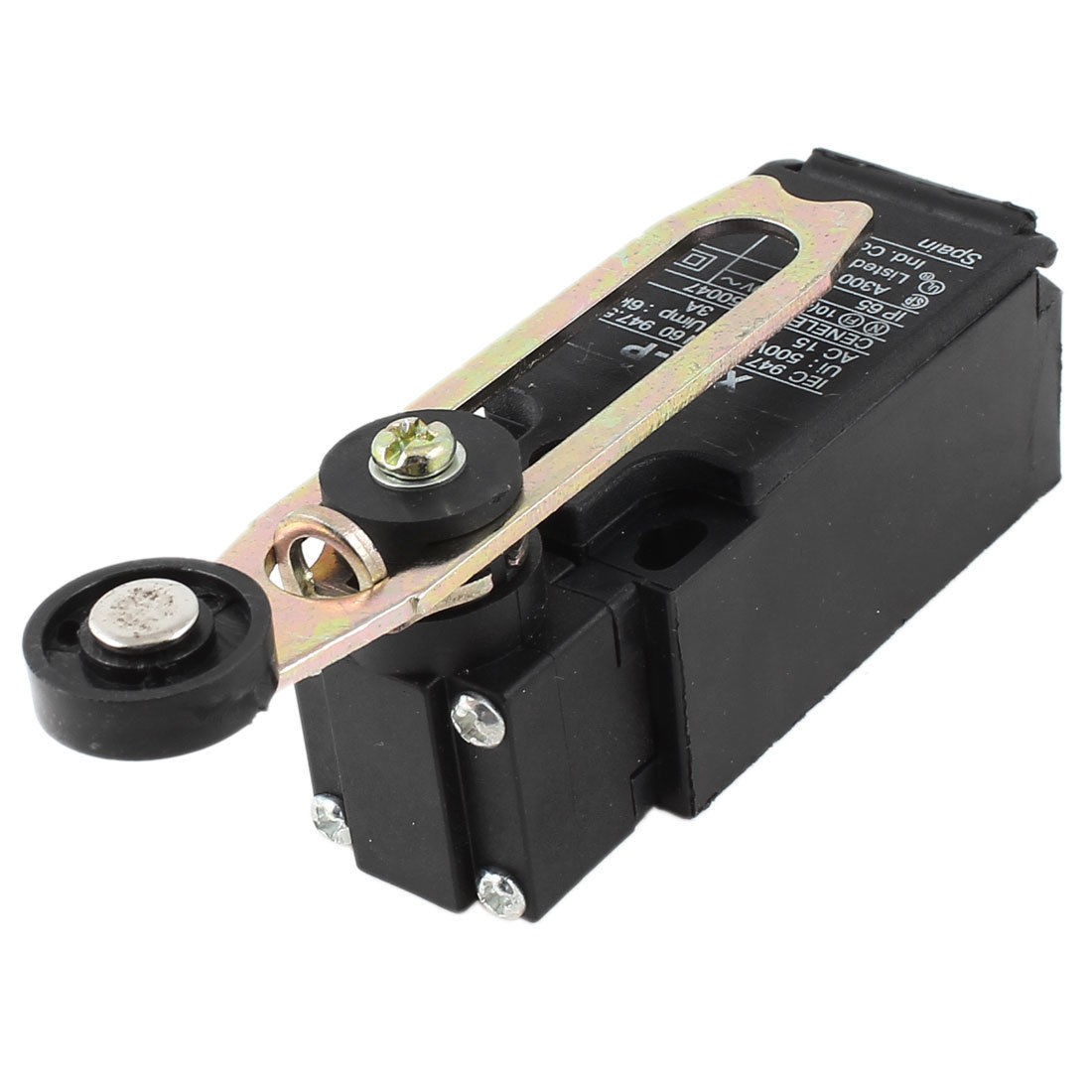 XCK-P145 AC 380V 4A Black Momentary Rotary Adjustable Roller Lever Limit Switch