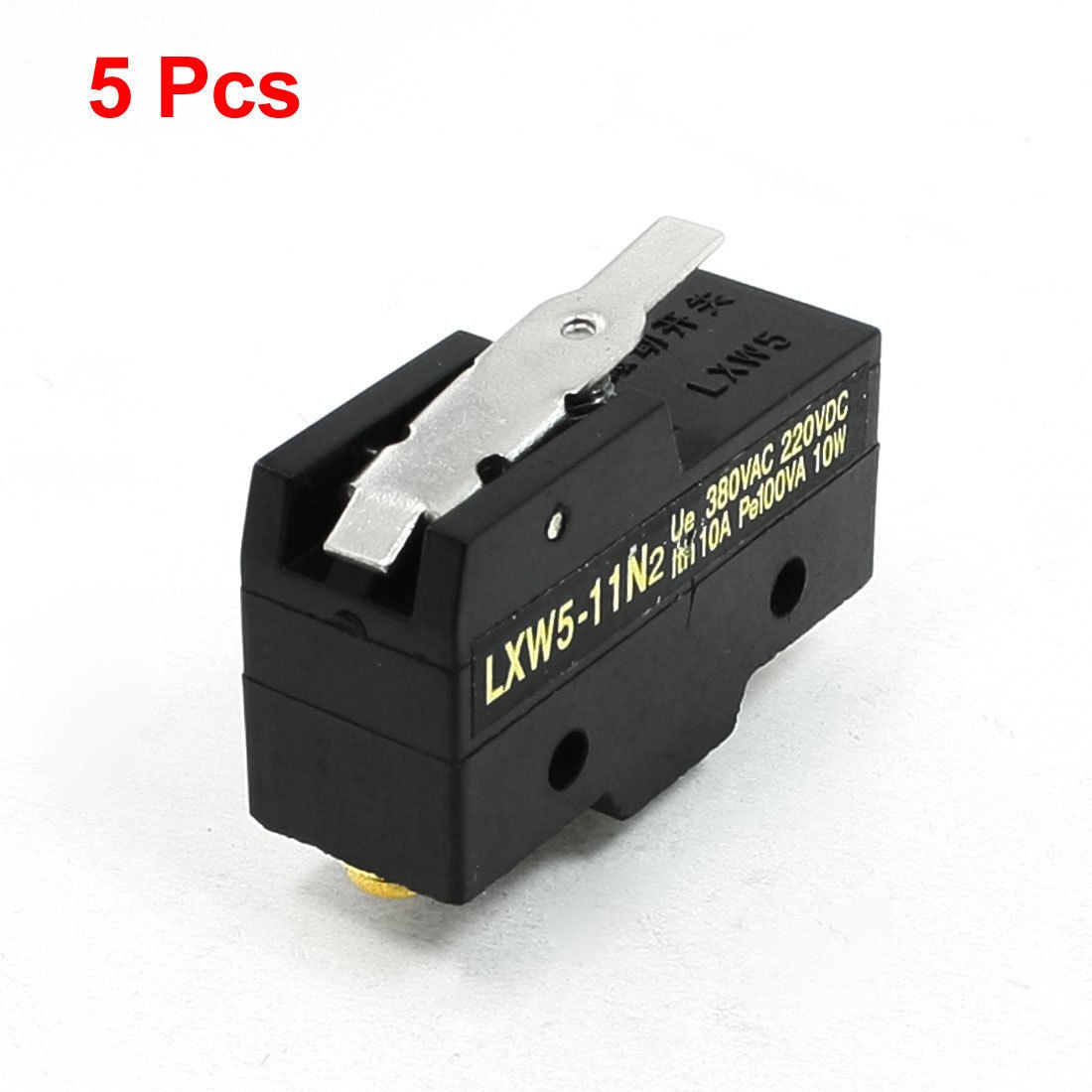 5 Pcs LXW5-11N2 Short Momentary Micro Limit Switch Ue 380VAC 220VDC Ith 10A