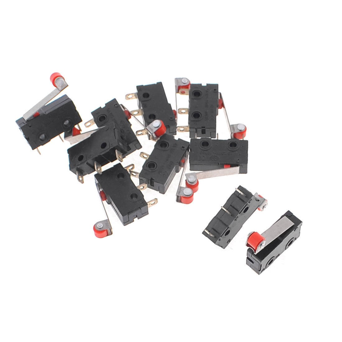 10 Pieces Mini Micro Limit Switch Roller Lever Subminiature SPDT Snap Action LOT