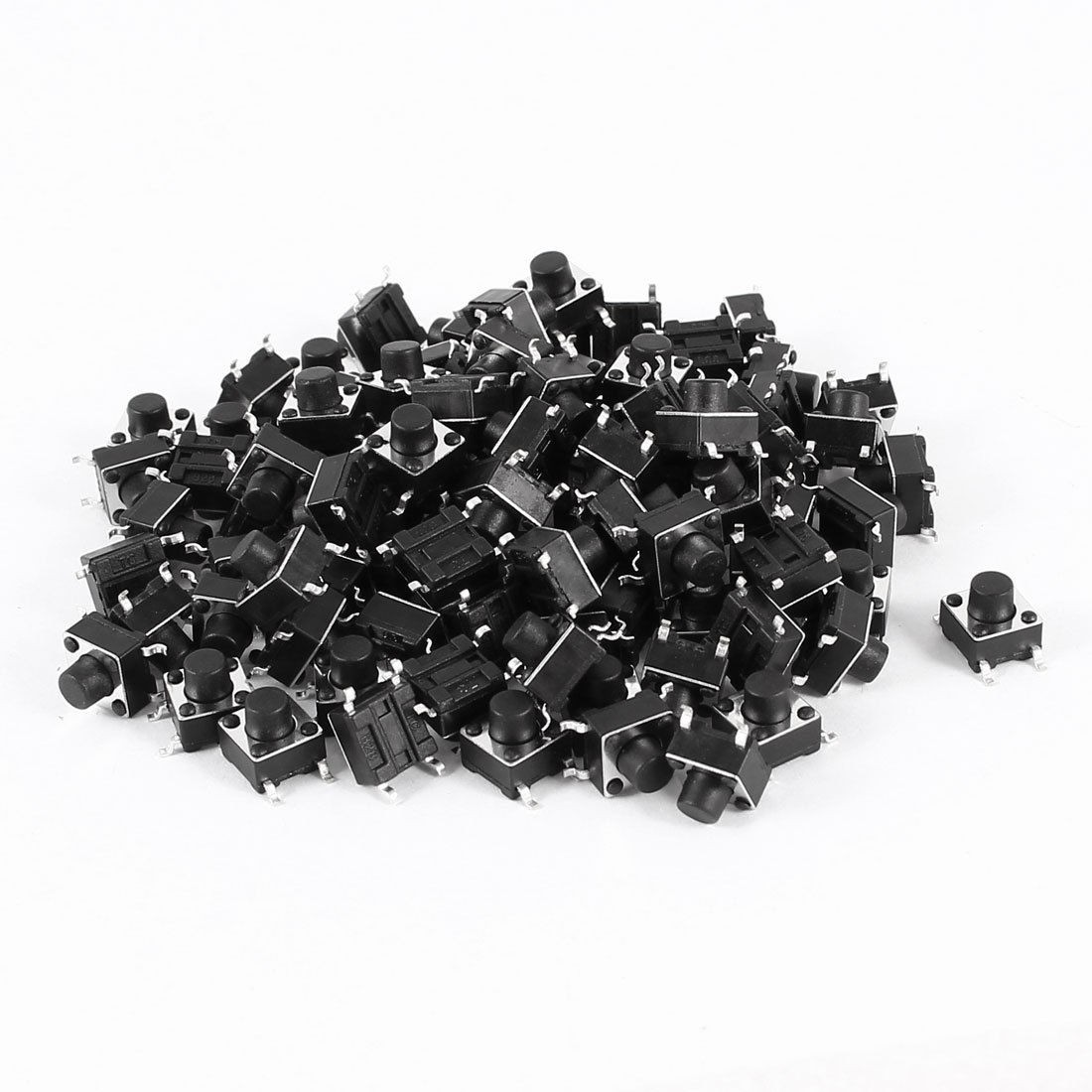 100 Pcs 4Pin SMD Type Momentary Tactile Tact Push Button Switch 6X6X6mm
