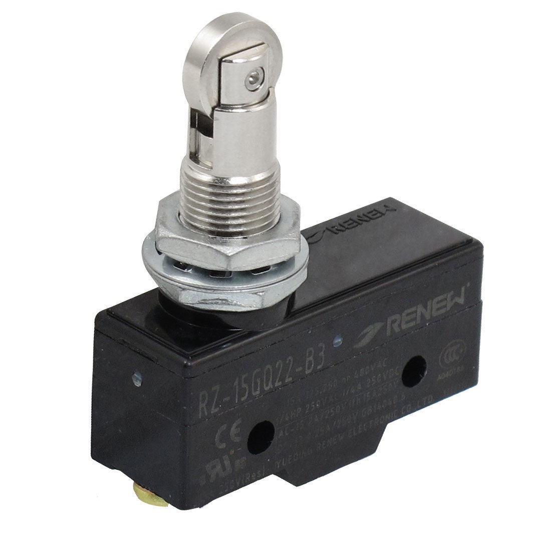 AC 250V 15A 1 NO 1 NC 1Com SPDT Momentary Parallel Roller Plunger Micro Switch