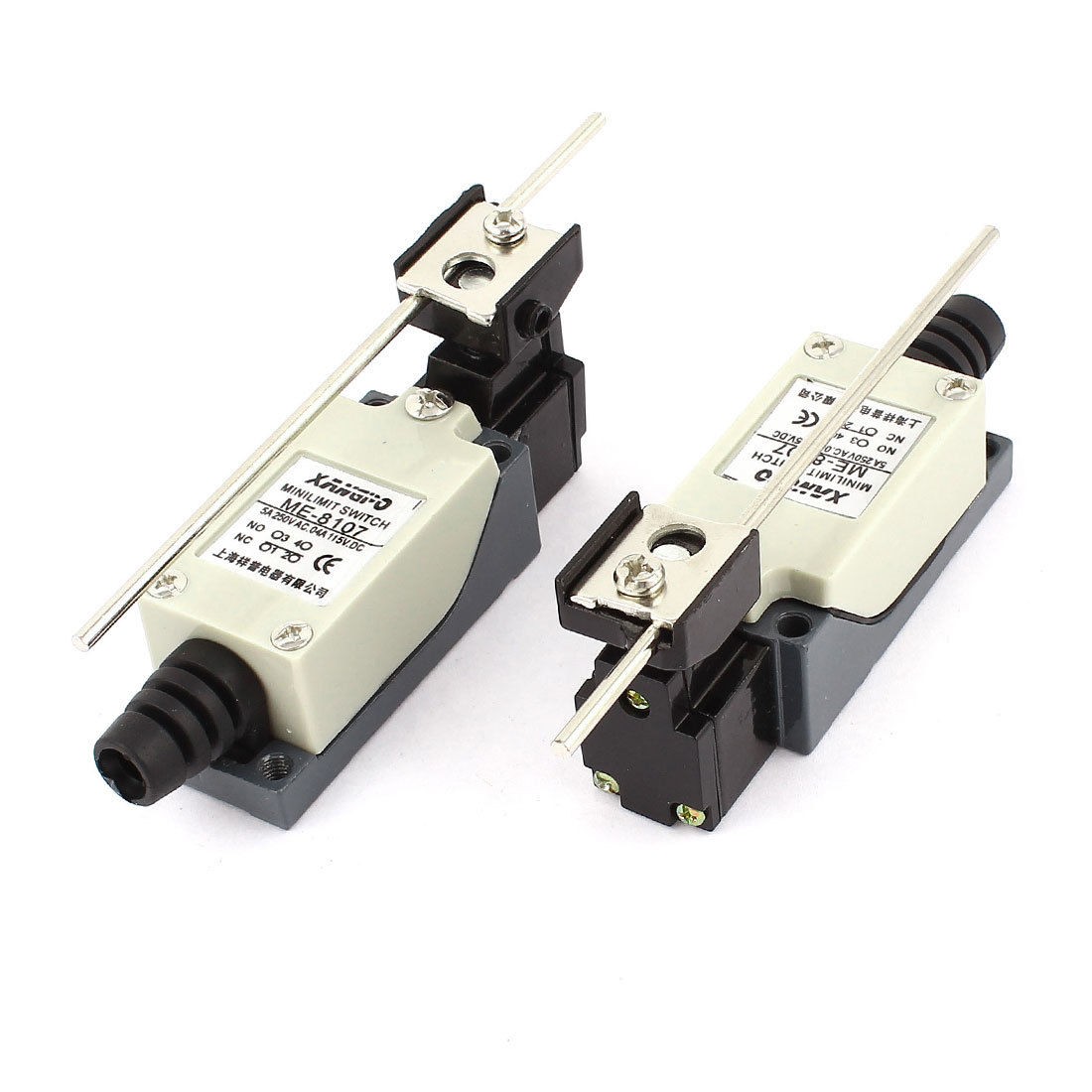AC 250V 5A 1NO 1NC SPDT Mechanical Control Rotatable Lever Limit Switch 2 Pieces
