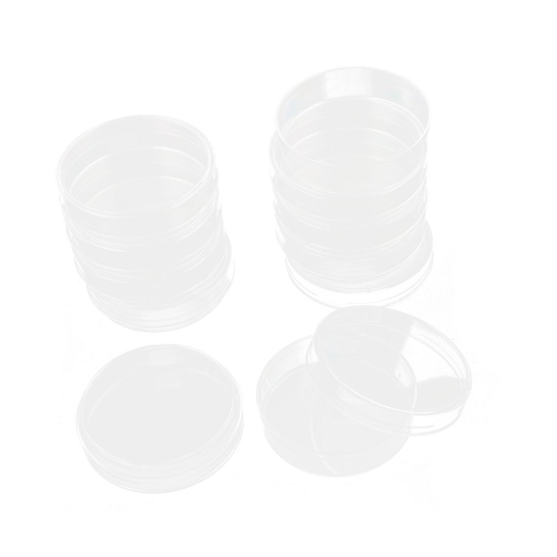 10 Pcs 60mm x 15mm Polystyrene Sterilized Petri Dishes Clear w Lids